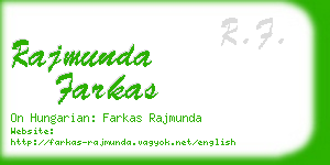 rajmunda farkas business card